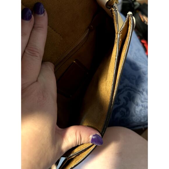 Coach Beige with Denim Logo Upcrafted Beat Saddle Bag - Picture 8 of 10